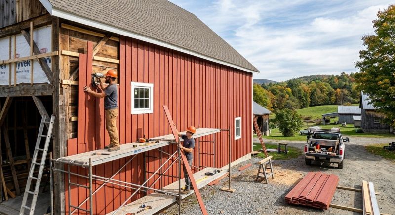 Barn Siding Installation in Falmouth, ME