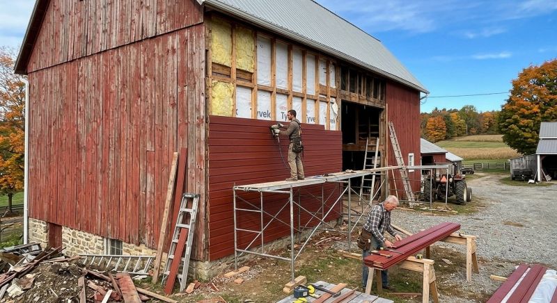Barn Siding Replacement in Hollis Center, ME