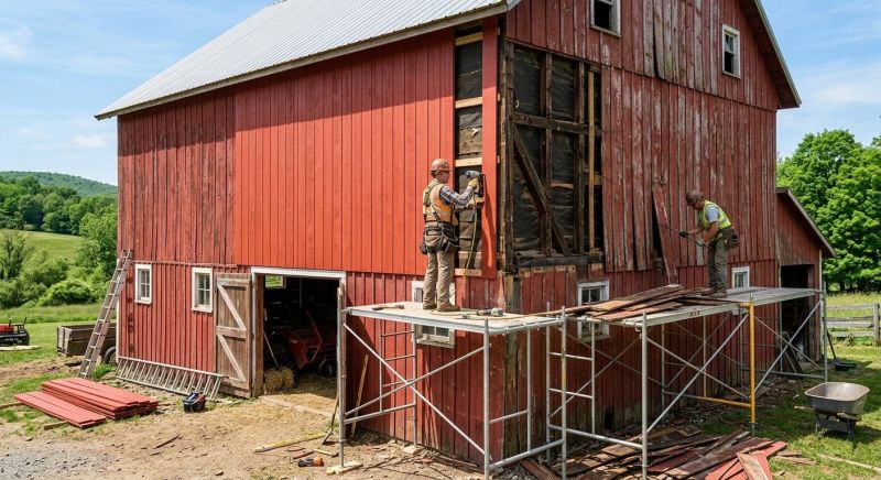 Barn Siding Replacement in Limington, ME