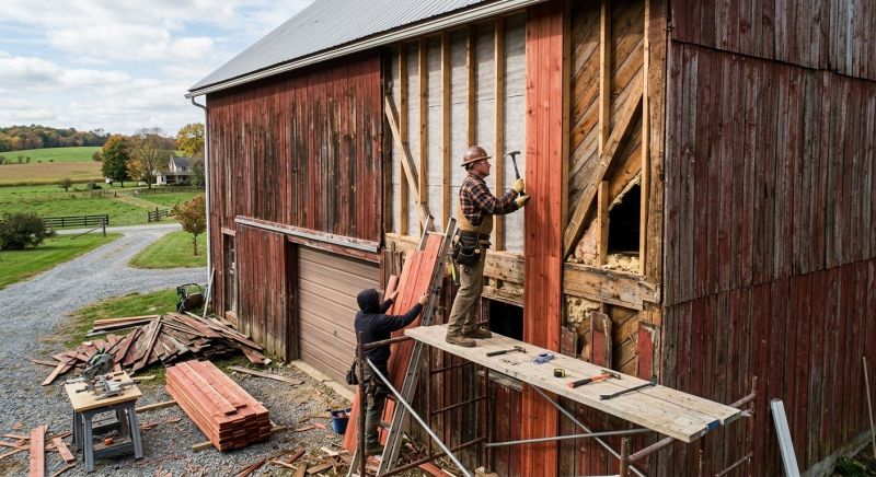 Barn Siding Replacement in Scarborough, ME