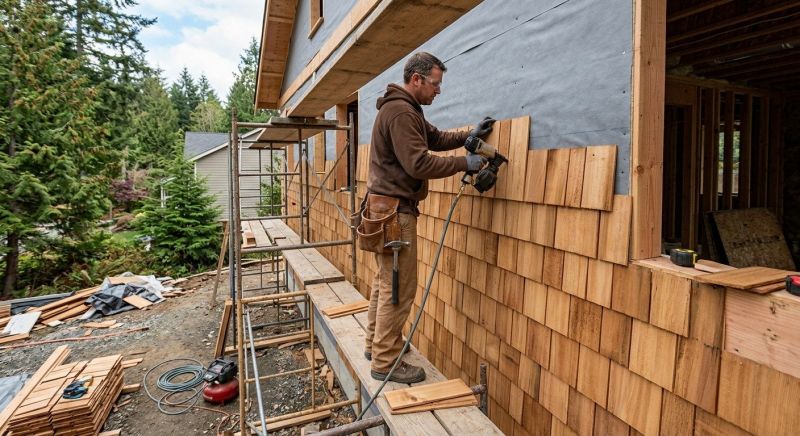 Cedar Siding Installation in Biddeford, ME