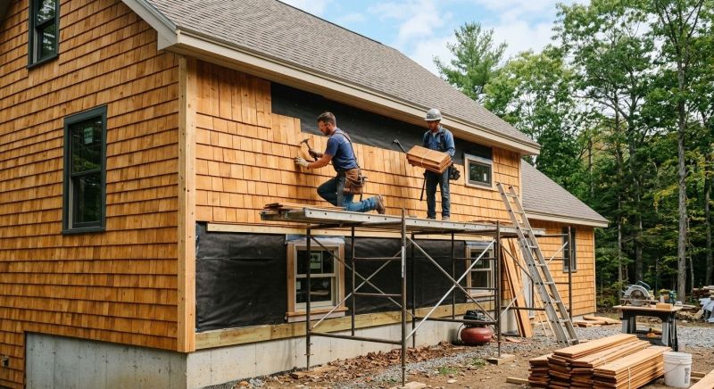Cedar Siding Installation in Limerick, ME