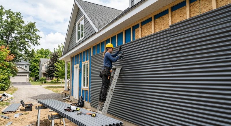 Corrugated Siding Installation in Saco, ME