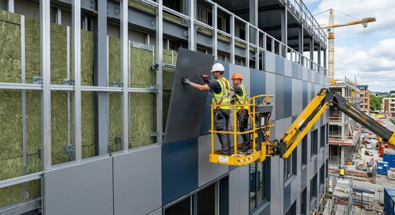 Facade Cladding Installation in Saco, ME