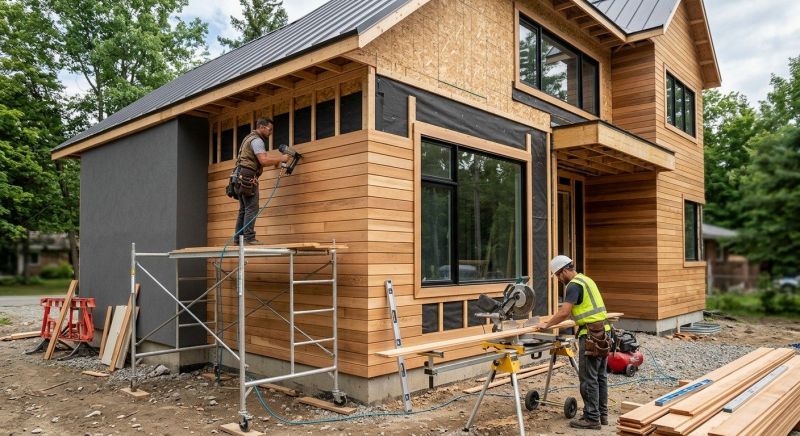 Faux Wood Siding Installation in Acton, ME