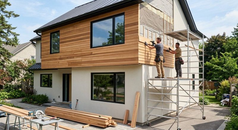 Faux Wood Siding Installation in Gorham, ME
