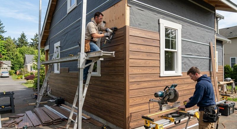 Faux Wood Siding Installation in Steep Falls, ME