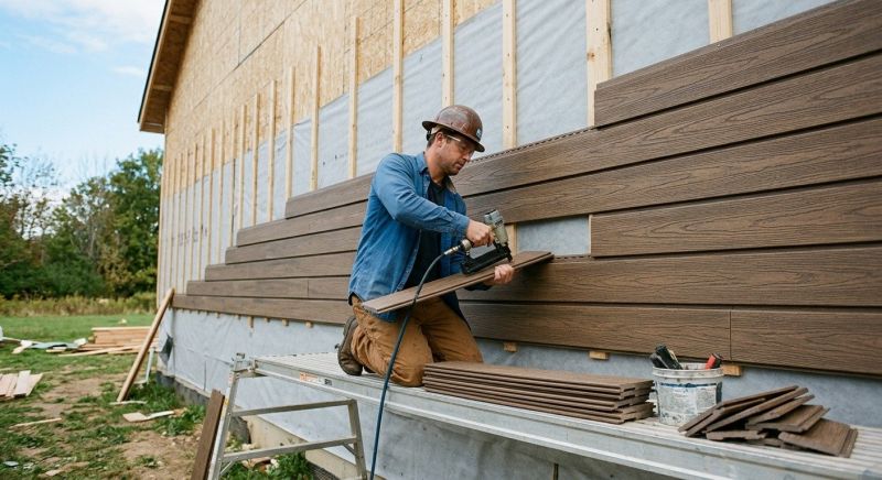 Faux Wood Siding Installation in Waterboro, ME
