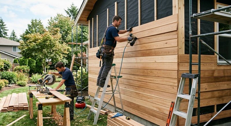 Hardwood Siding Installation in Old Orchard Beach, ME