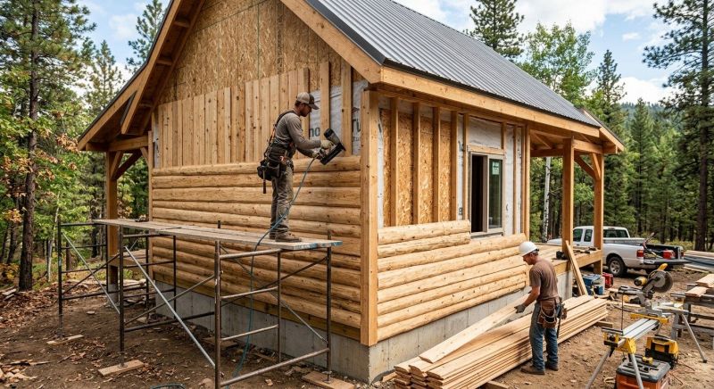 Log Siding Installation in Gorham, ME