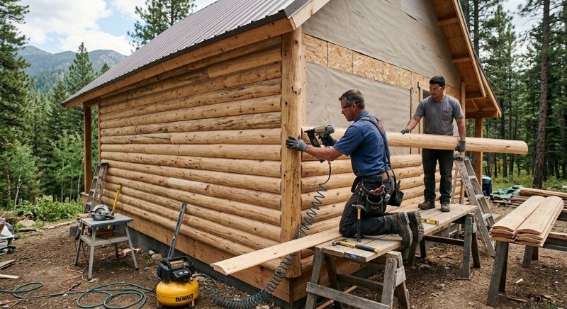 Log Siding Installation in North Waterboro, ME