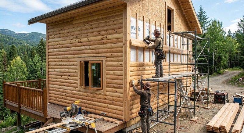 Log Siding Installation in Scarborough, ME