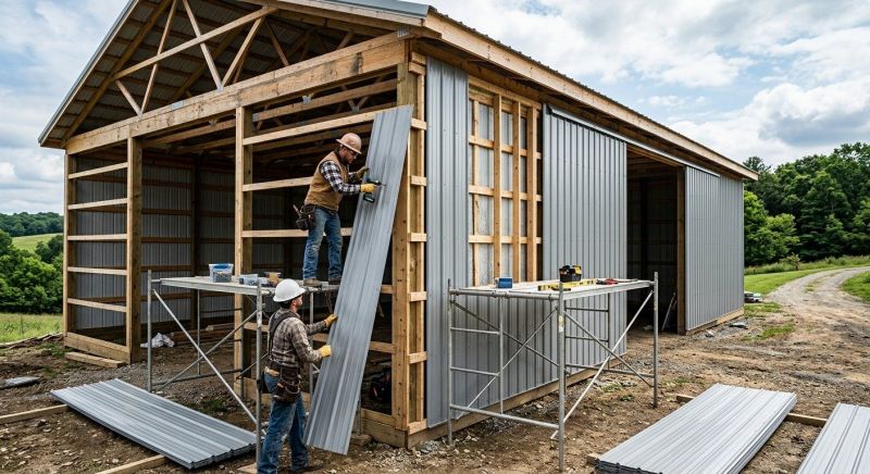 Pole Barn Siding Installation in Saco, ME